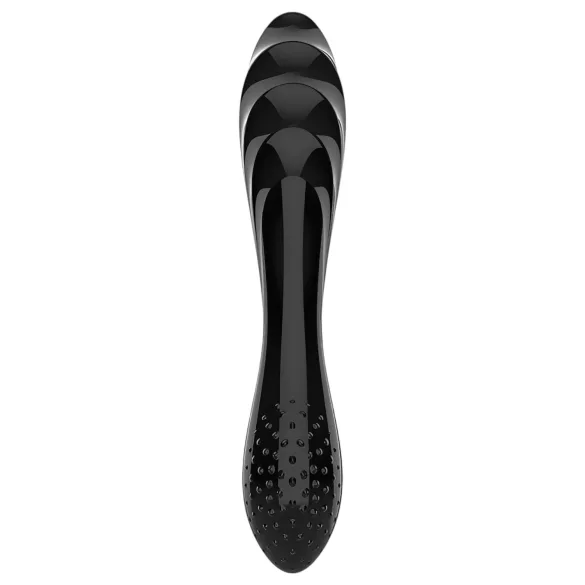 Satisfyer Dazzling Crystal 1 - skleněné dildo oboustranné - černé