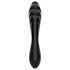 Satisfyer Dazzling Crystal - skleněné dildo s dvěma konci (černé)