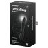 Satisfyer Dazzling Crystal - skleněné dildo s dvěma konci (černé)