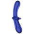 Satisfyer Double Crystal - duální skleněné dildo (modré)