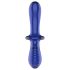 Satisfyer Double Crystal - duální skleněné dildo (modré)