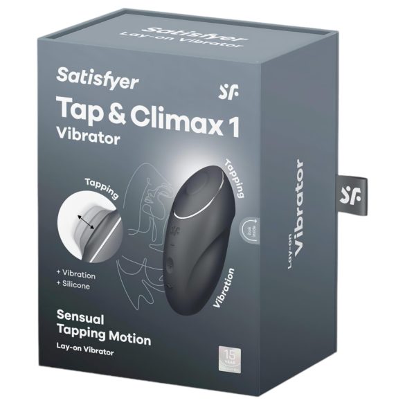 Satisfyer Tap & Climax 1 - 2v1 klitorální vibrátor (černý)