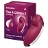 Satisfyer Tap & Climax 2 - 2v1 stimulátor klitorisu a vibrátor (červený)