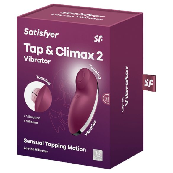 Satisfyer Tap & Climax 2 - vibrátor a dráždidlo klitorisu 2v1 - červený