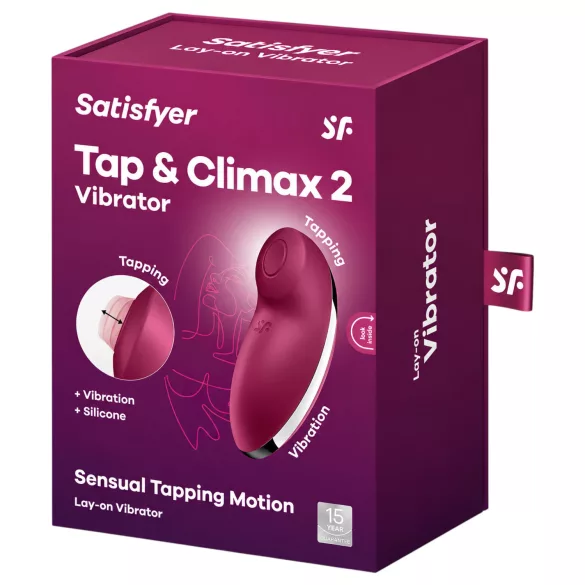 Satisfyer Tap & Climax 2 - 2v1 stimulátor klitorisu a vibrátor (červený)