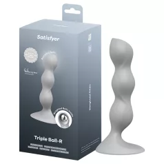 Satisfyer Triple Ball-R - dildo s korálky - šedá