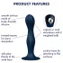 Satisfyer Double Ball-R - vážené dildo - modrá