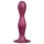 Satisfyer - dildo s přísavkou - vibrační, vážený - červená