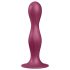 Satisfyer Double Ball-R - přísavný závažíkový dildo (červený)