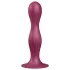 Satisfyer - dildo s přísavkou - vibrační, vážený - červená