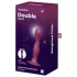 Satisfyer - dildo s přísavkou - vibrační, vážený - červená