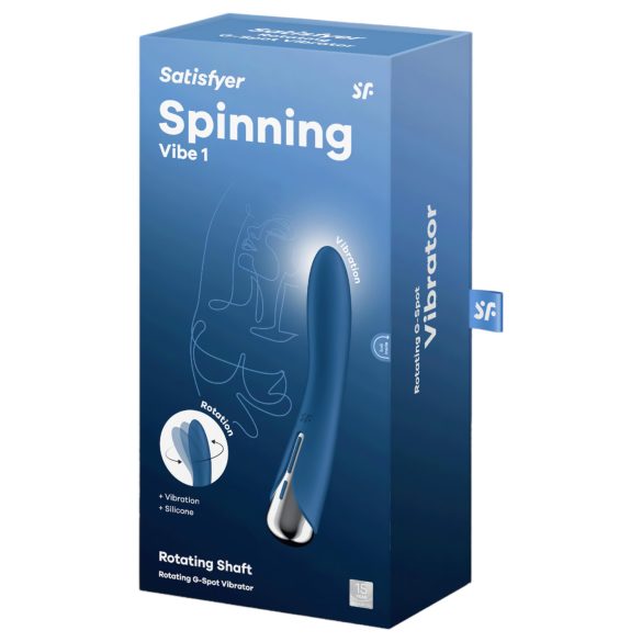 Satisfyer Spinning Vibe 1 - G-bodový vibrátor s otočnou hlavou (modrá)