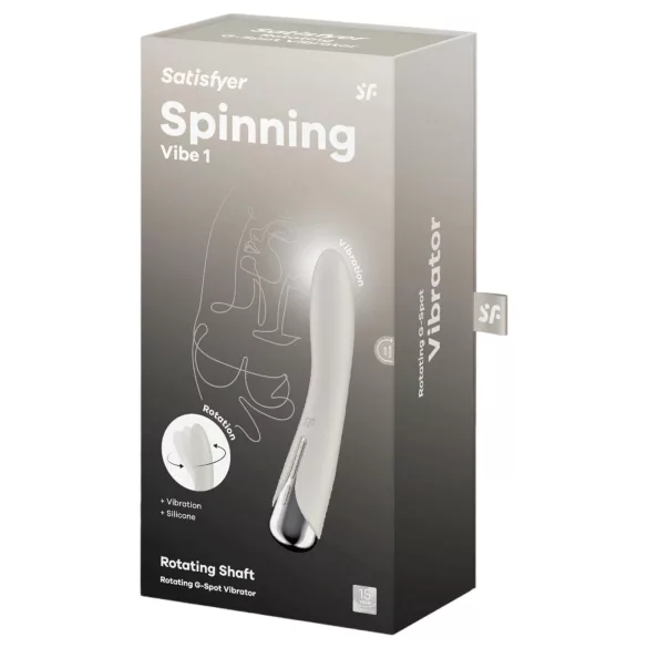 Satisfyer - G-bod vibrátor s rotující hlavicí - béžový