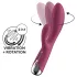 Satisfyer Spinning Rabbit 1 - rotační vibrátor s klitorálním ramenem - červený