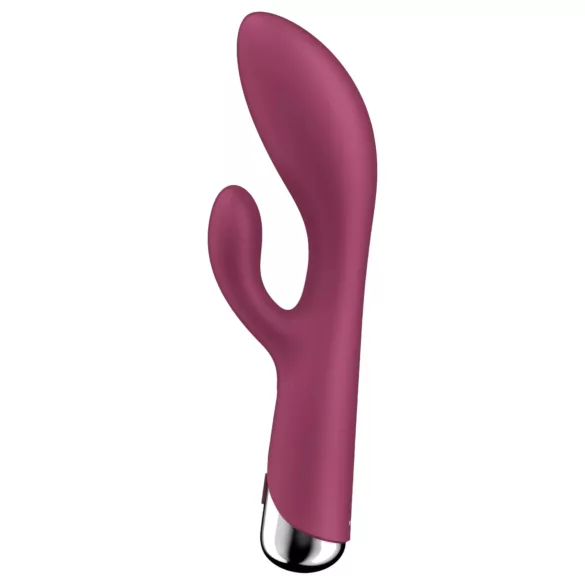 Satisfyer Spinning Rabbit 1 - rotační vibrátor s klitorálním ramenem - červený