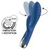 Satisfyer Spinning Rabbit 1 - rotační vibrátor s klitorálním ramenem (modrý)