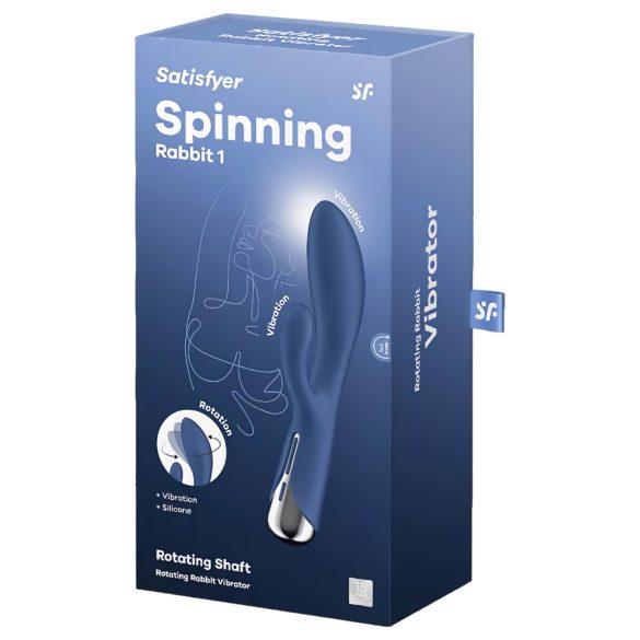 Satisfyer Spinning Rabbit 1 - rotující klitorální vibrátor (modrý)