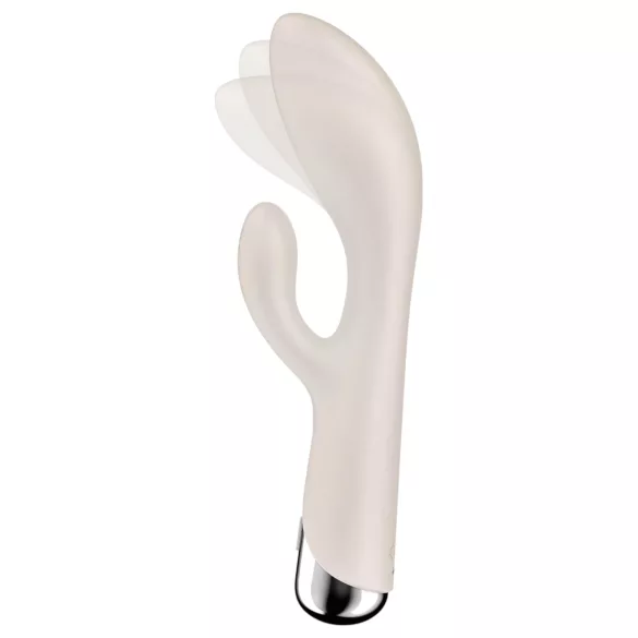 Satisfyer Spinning Rabbit 1 - rotační vibrátor s klitorálním ramenem - béžový