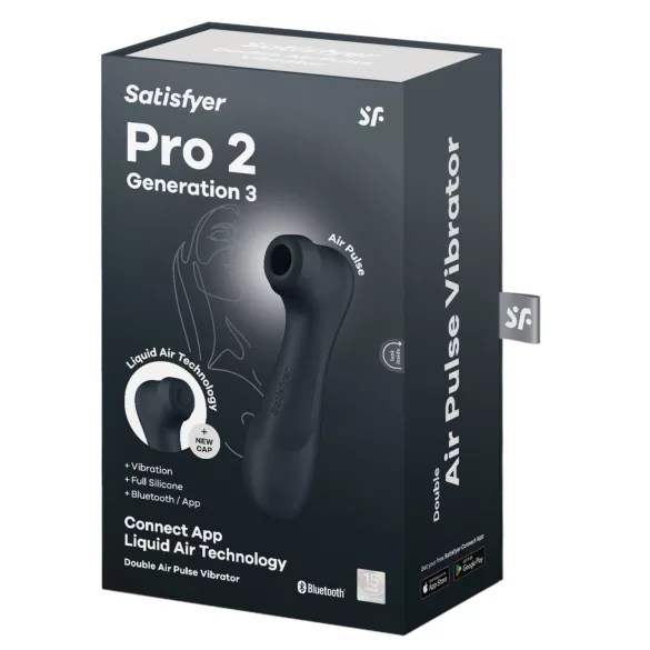 Satisfyer Pro2 Gen3 - aplikací řízený stimulátor klitorisu s tlakovými vlnami (tmavě šedá)