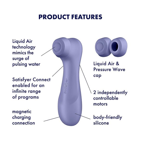 Satisfyer Pro 2 Gen3 - chytrý stimulátor klitorisu s tlakovými vlnami - fialový