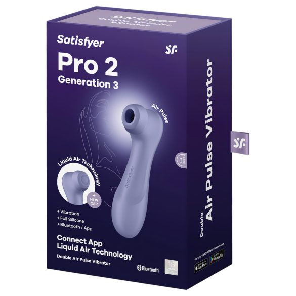 Satisfyer Pro 2 Gen3 - chytrý stimulátor klitorisu s tlakovými vlnami - fialový