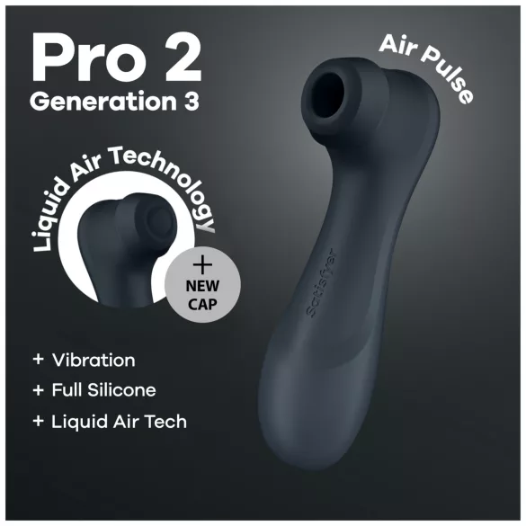 Satisfyer Pro2 Gen3 - stimulátor klitorisu s vlnami vzduchu - tmavě šedý