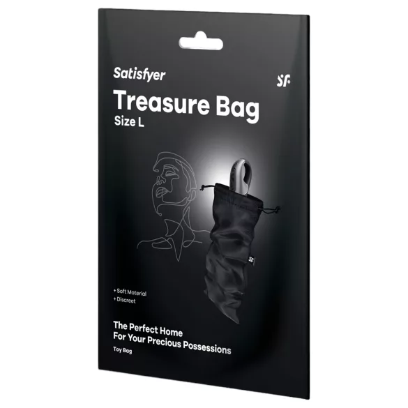 Satisfyer Treasure Bag L - diskrétní úložná taška - střední (černá)