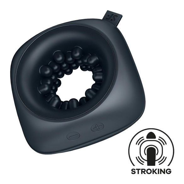 Satisfyer Ring Stroker - akumulátorový vibrační masturbátor (černý)