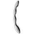 Satisfyer Cosmic Crest 2 - vlnitý ocelový dildo - stříbrná