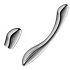 Satisfyer Pure Gravity 1 – vroubkované ocelové dildo (stříbrné)