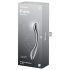 Satisfyer Pure Gravity 1 – vroubkované ocelové dildo (stříbrné)