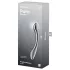 Satisfyer - ocelové dildo - drážkované - stříbrné
