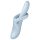 Satisfyer Heat Flex 4 - zahřívací vibrátor s klitorální rukojetí (stříbrný)