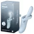 Satisfyer Heat Flex 4 - hřejivý vibrátor s raménkem na klitoris (modrý)