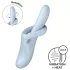 Satisfyer Heat Flex 4 - hřejivý vibrátor s raménkem na klitoris (modrý)