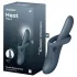 Satisfyer Heat Flex 4 - hřejivý vibrátor s raménkem na klitoris (šedý)