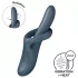 Satisfyer Heat Flex 4 - hřejivý vibrátor s raménkem na klitoris (šedý)