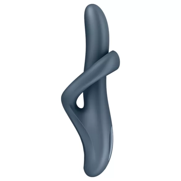 Satisfyer Heat Flex 4 - hřejivý vibrátor s raménkem na klitoris (šedý)