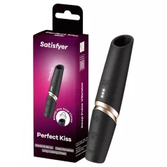 Satisfyer - vibrátor ve tvaru rtěnky - černý