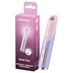   Satisfyer Bold Kiss - rtěnkový vibrátor s tlakovými vlnami (růžový)