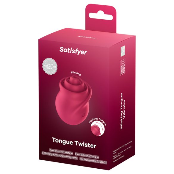 Satisfyer Tongue Twister - rotační jazykový vibrátor na klitoris - růžový