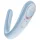 Satisfyer Double Classic - párový vibrátor (modrý)