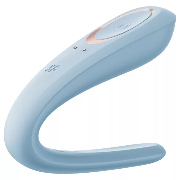 Satisfyer Double Classic - párový vibrátor (modrý)