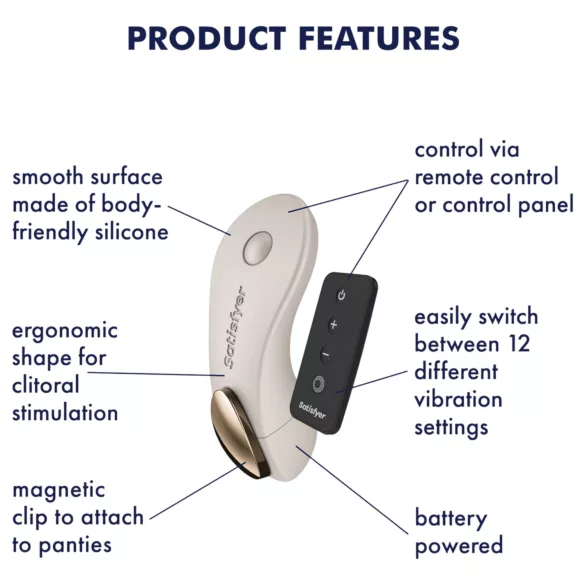 Satisfyer - vibrační tanga - dálkové ovládání - bílá