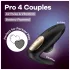 Satisfyer Pro 4 Couples - párový vibrátor s tlakovými vlnami - černý