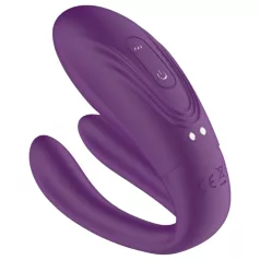   Mrow - párový vibrátor - akumulátorový, vodotěsný, 3 motory - fialový