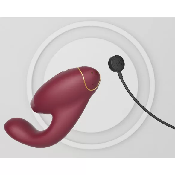 Womanizer Duo 2 - vibrátor na G-bod a klitoris - 2v1 - červený