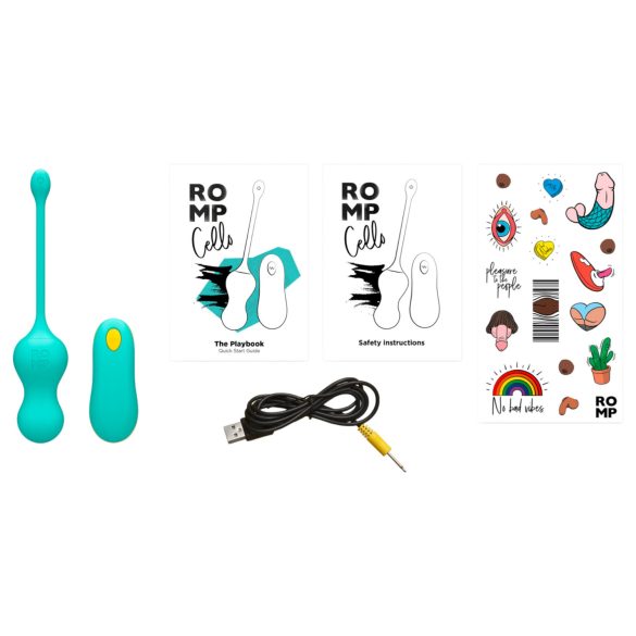 ROMP Cello - vibrační venušiny kuličky s dálkovým ovládáním - zelené