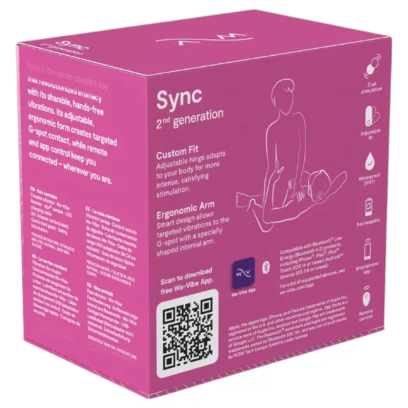 We-Vibe Sync - párový vibrátor s aplikací a dálkovým ovládáním (růžový)