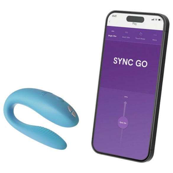 We-Vibe Sync Go - párový vibrátor - chytrý, dobíjecí - tyrkysový